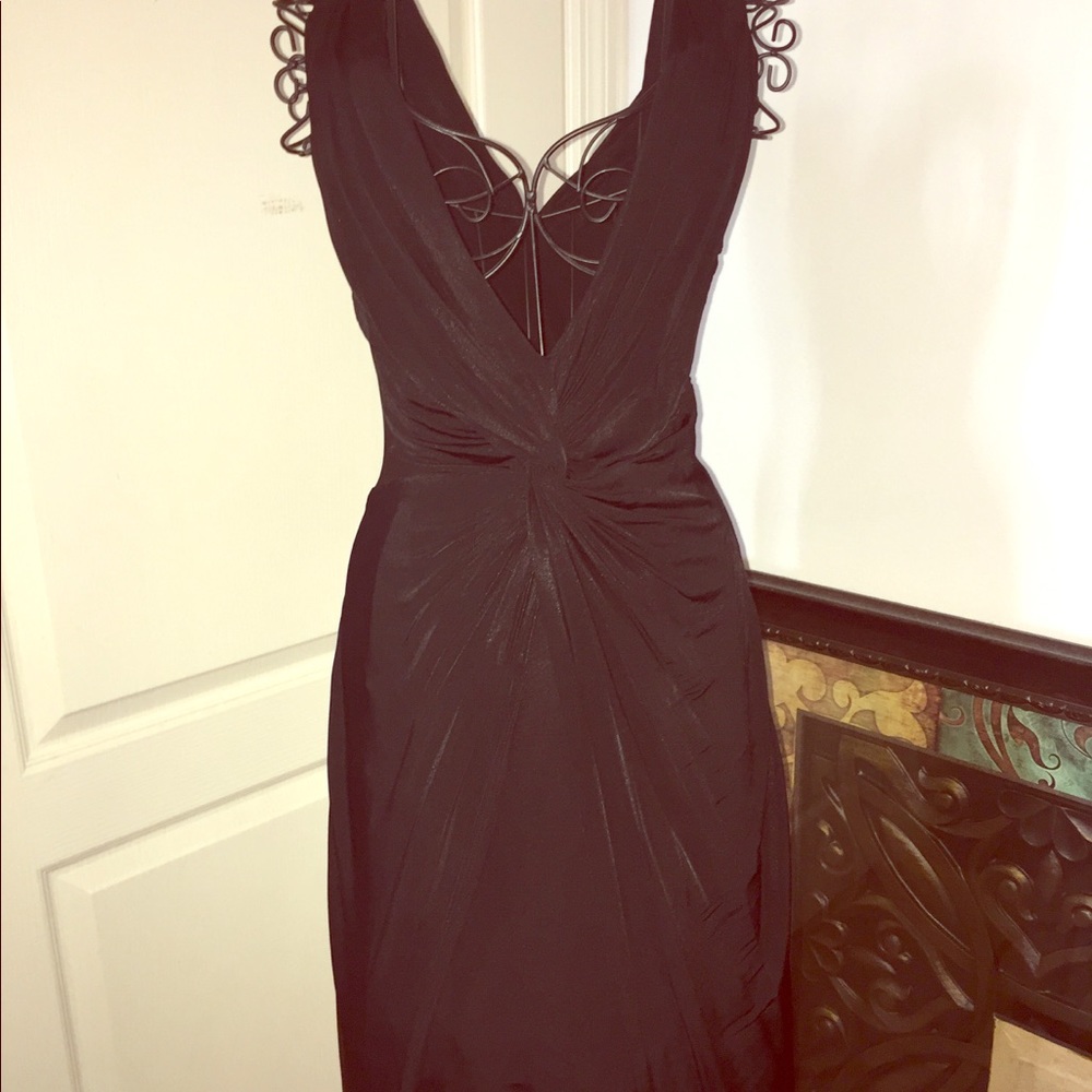 BEBE deep V cocktail dress